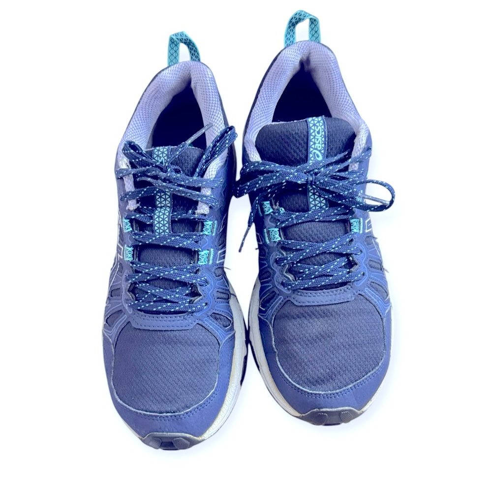 ASICS Blue and Aqua Running Shoes
